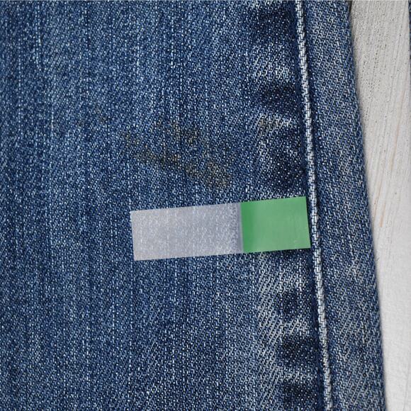 Y2K style Mudd blue stretch denim frayed low rise bootcut jeans Junior's size 9 - Picture 4 of 7